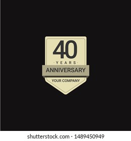 40 Years Anniversary Celebration Your Company Vector Template Design Illustration