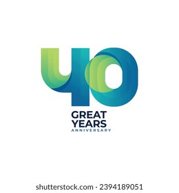 40 years anniversary celebrations logo concept