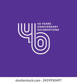 40 years anniversary celebrations logo concept