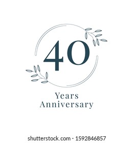 40 Years anniversary design illustration