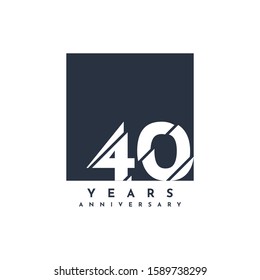 40 Years anniversary design template