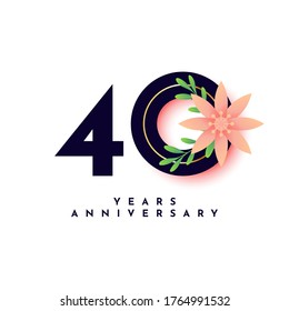 Plantilla de diseño para el aniversario de los 40 años