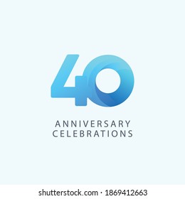 40 years anniversary design template.