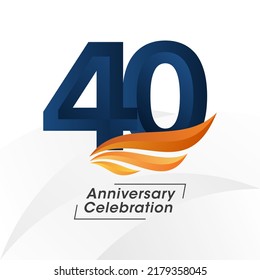 40 years anniversary design template. vector template illustration