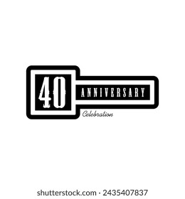 40 años de celebración plantilla de diseño ilustración de diseño
