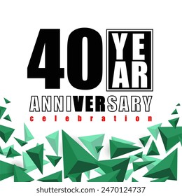 40 Years anniversary elebration vetor template design illustration