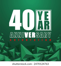 40 Years anniversary elebration vetor template design illustration