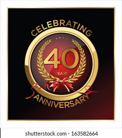 40 years anniversary golden label