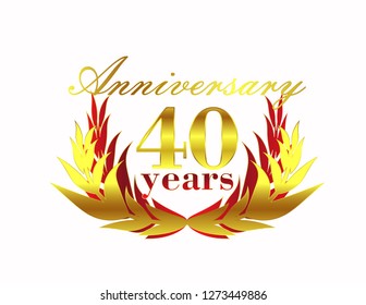 40 years anniversary icon