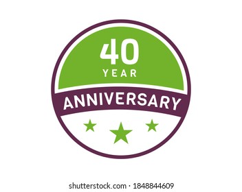 40 years anniversary image, 40 year Anniversary logo isolated on white background