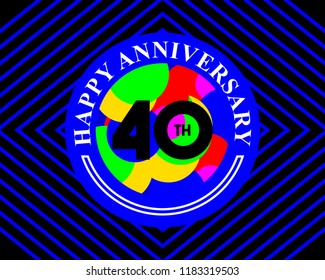 40 years anniversary invitation to celebration vector illustration