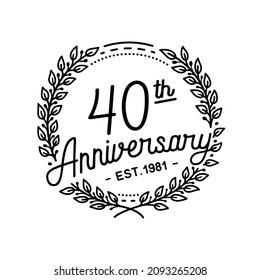 666 Black white happy 40th birthday Images, Stock Photos & Vectors ...