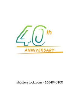 40 Years Anniversary logo, anniversary emblems 40 in anniversary concept template design
