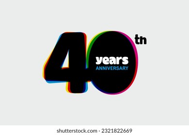 40 years anniversary logo template