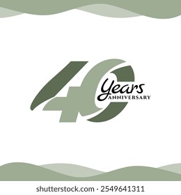 40 years anniversary logo. template for anniversary event celebration.