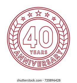 40 years anniversary logo template. 