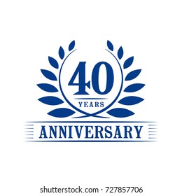 40 years anniversary logo template. 