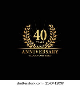 40 years anniversary logo. Vector and illustration.
