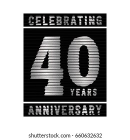 40 years anniversary logo. Vector and illustration.