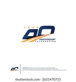 40 anos aniversário logotipo design modelo de design de estilo plano. Ilustração vetorial