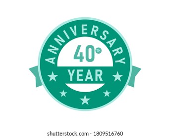 40 years anniversary Modern Badges 