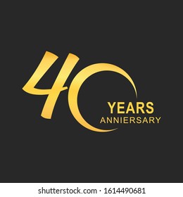 40 Years Anniversary Template Design. Vector Eps 10