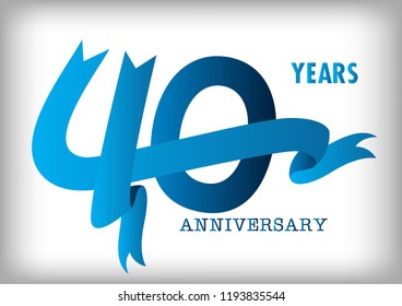 40 years anniversary Template logo