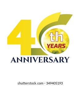 40 years anniversary Template logo