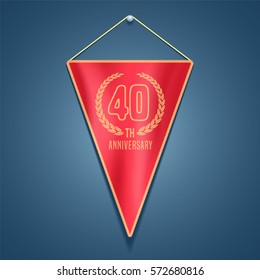 40 years anniversary vector icon,  logo. Graphic design element for decoration for 40th anniversary card