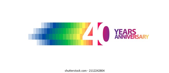 40 years anniversary vector logo, icon. Graphic design element with number for 40th anniversary greeting card or banner