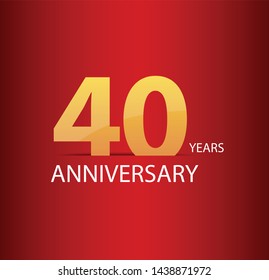 40 years anniversary vector, style  for celebration, logo template