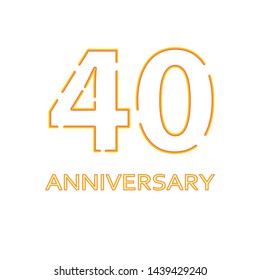 40 years anniversary vector, style  for celebration, logo template