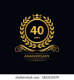 40 years anniversary vector, style  for celebration, logo template