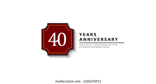 40 Years Anniversary Vector Template Design Illustration.