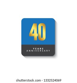 40 Years Anniversary Vector Template Design Illustration.