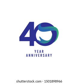 40 Years Anniversary Vector Template Design Illustration