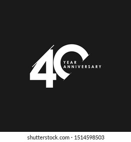 40 Years Anniversary Vector Template Design Illustration