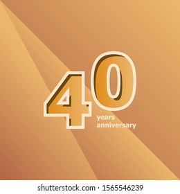 40 Years Anniversary Vector Template Design Illustration