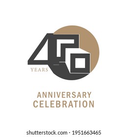 40 years anniversary vector template.