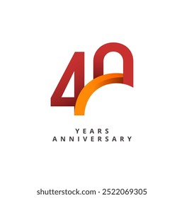 Projeto de modelo vetorial de aniversário de 40 anos