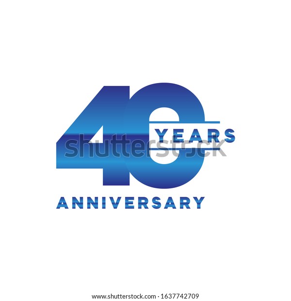 40 Years Anniversary Vector Template Design Stock Vector (Royalty Free ...