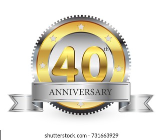 40 years anniversary.40th anniversary design template.