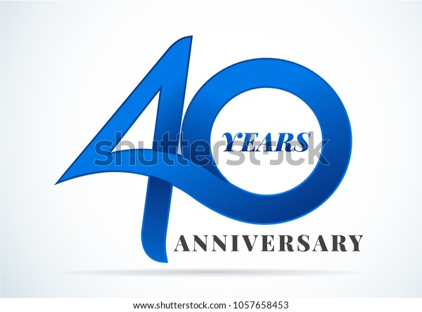 40 Years Anniversaryanniversary Emblems 40 Anniversary Stock Vector ...