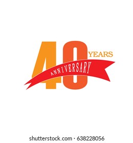40 years anniversary.vector illustration.eps10.