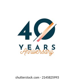Diseño de plantilla de colección de Anniversay de 40 años