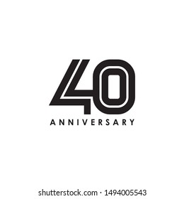 40 Years Celebrating anniversary design template