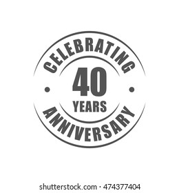 40 years celebrating anniversary logo