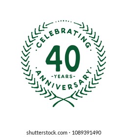 40 years design template. 40th vector and illustration.