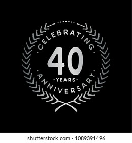40 years design template. 40th vector and illustration.
