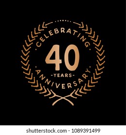 40 years design template. 40th vector and illustration.